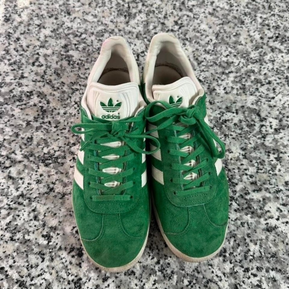 Adidas Green White Gazelle Sneaker Shoe M7 BB5477 - Picture 4 of 6